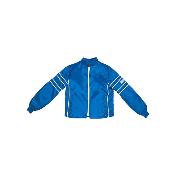 Vintage Yamaha Snowmobiling Puffer Coat Blue Womens Medium Snowmobiles Gorpcore - Picture 1 of 7